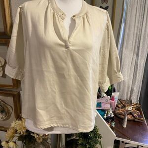 Velvet-heart Women's Cream and White Shirt